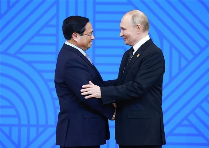 PM Pham Minh Chinh attends Russian President’s welcome ceremony, reception