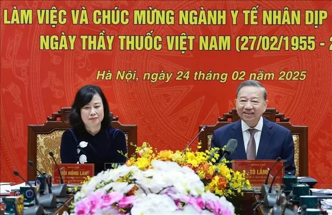 Tổng Bí thư Tô Lâm thăm, làm việc với Bộ Y tế
