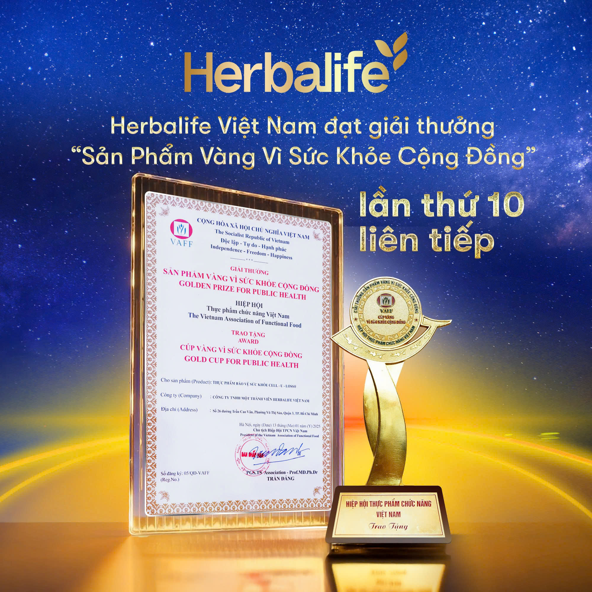 Herbalife Việt Nam thông báo