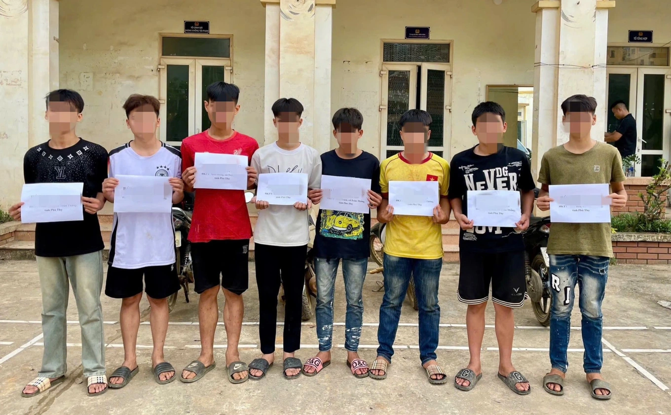 Phú Thọ 8 thanh thiếu niên dùng hung khí nóng đánh người gặp trên đường