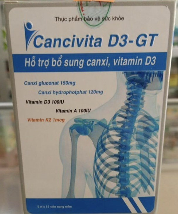 Bộ Y tế thu hồi hai lô sản phẩm CANCIVITA D3-GT