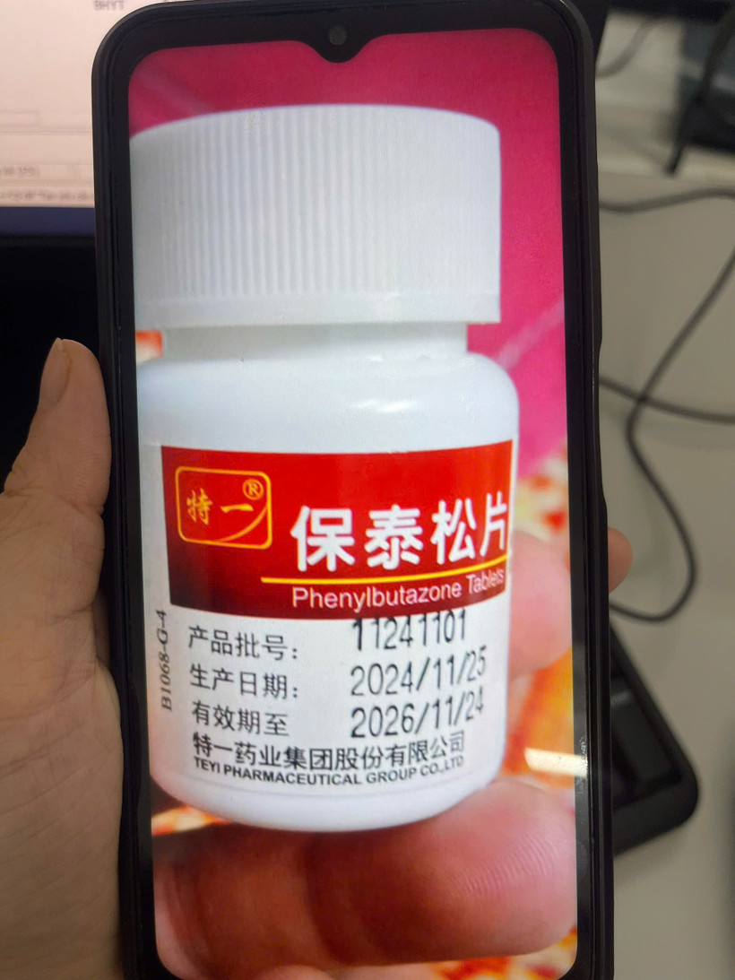 Bộ Y tế cảnh báo không bán, sử dụng thuốc chứa hoạt chất cấm Phenylbutazone