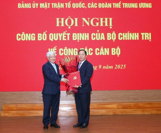 Ông Nguyễn Phi Long giữ chức Phó Bí thư Đảng ủy MTTQ, các đoàn thể Trung ương