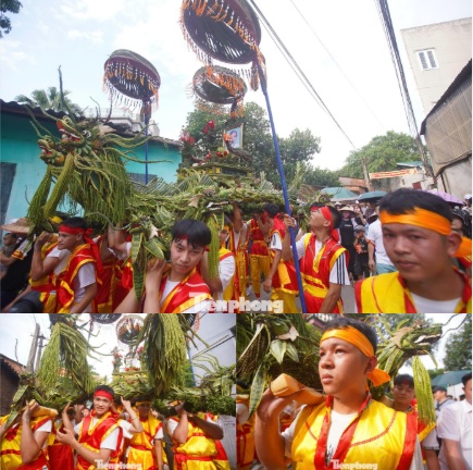 Biển người đổ về Phú Nghĩa xem lễ rước kiệu lá Trung thu