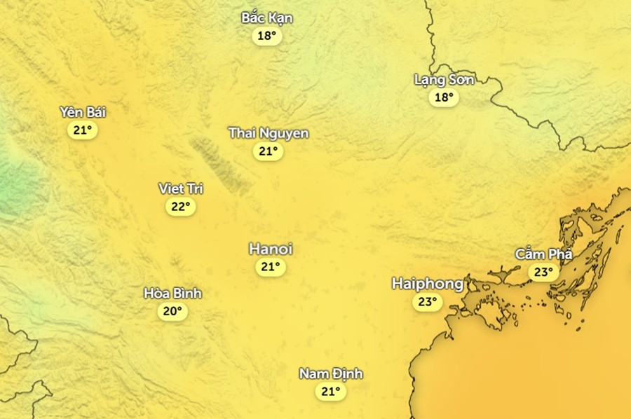 Hà Nội có thể sắp rét 17 độ C, kèm theo mưa