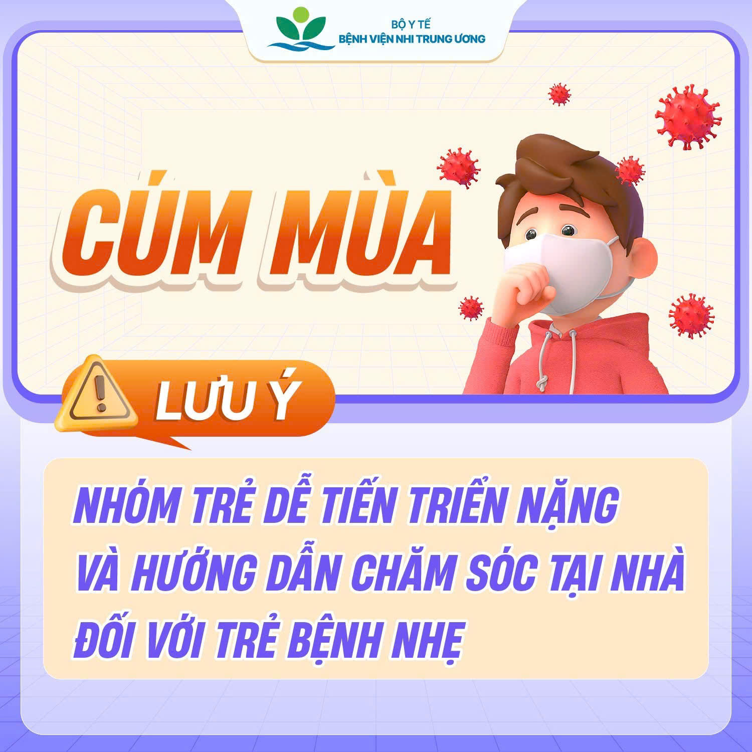 Cúm mùa  Cha mẹ chớ chủ quan