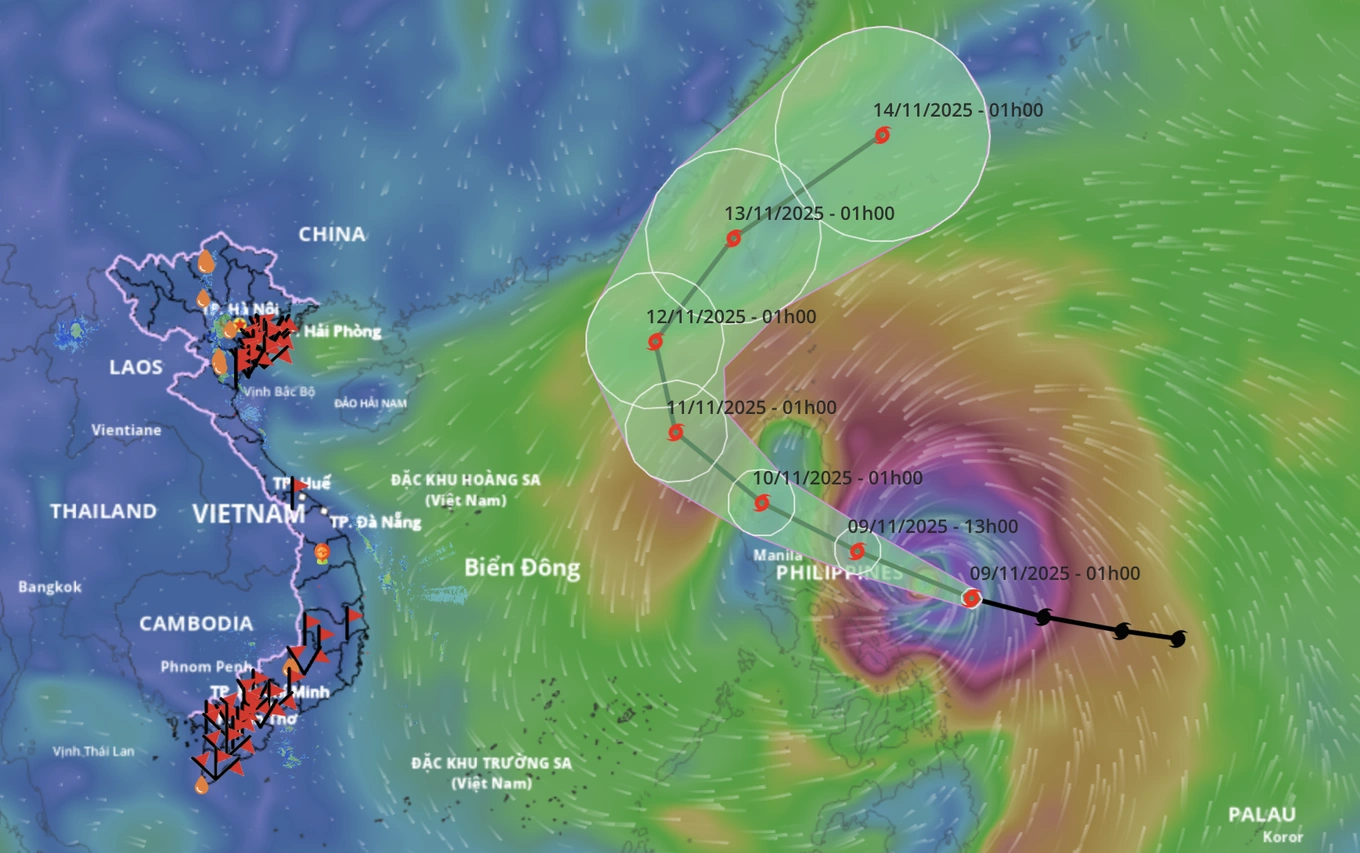 Bão Phượng Hoàng có thể lên cấp siêu bão trong hôm nay