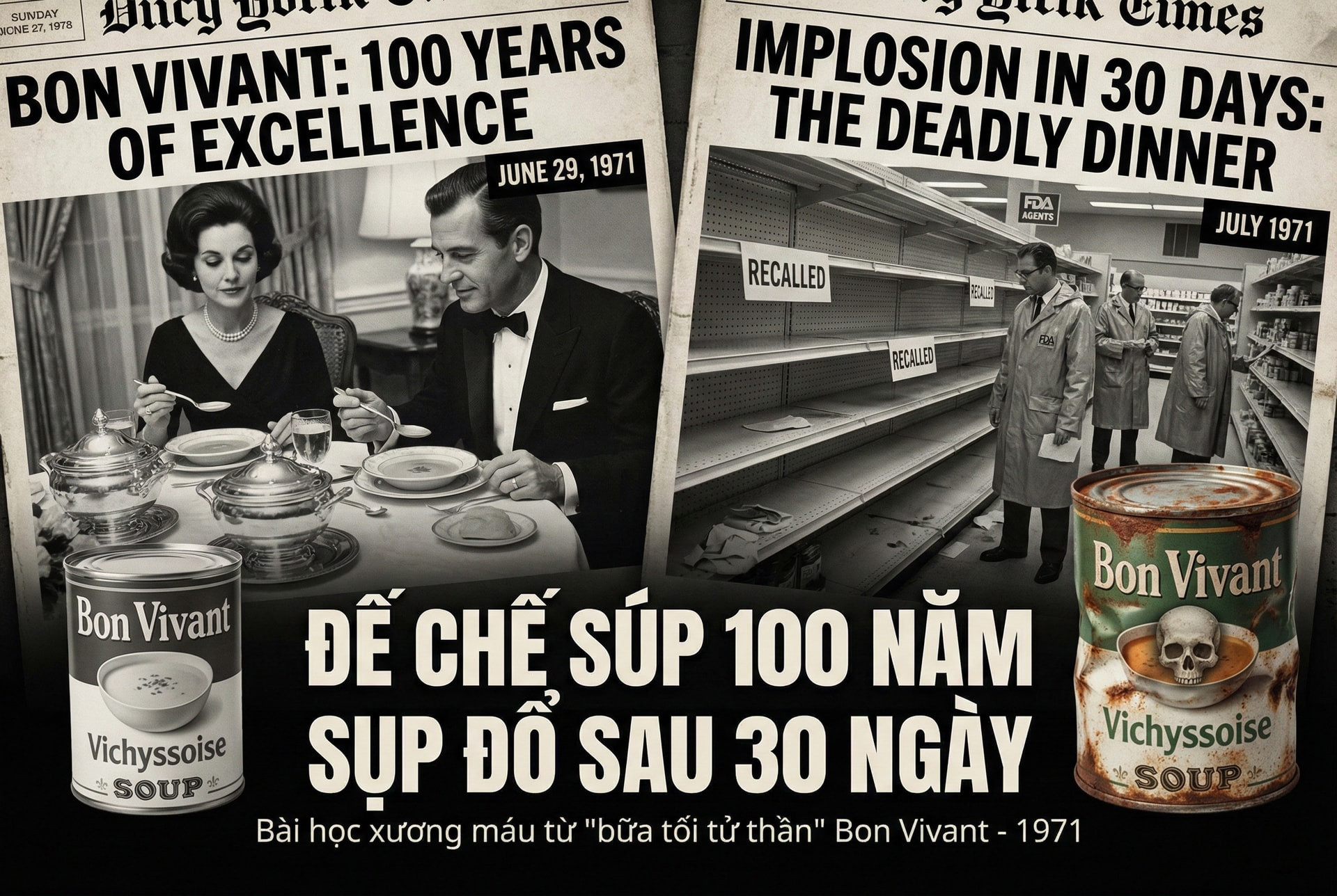 Đế chế đồ ăn đóng hộp trăm năm tuổi sụp đổ chỉ trong 30 ngày bắt đầu từ 1 lon súp