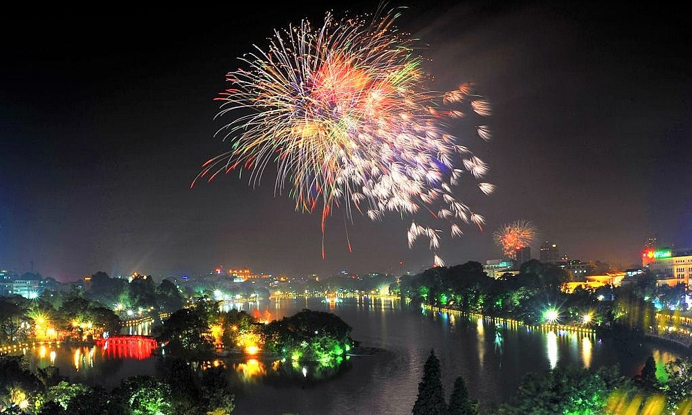 31 điểm bắn pháo hoa đêm Giao thừa 2026 tại Thủ đô Hà Nội