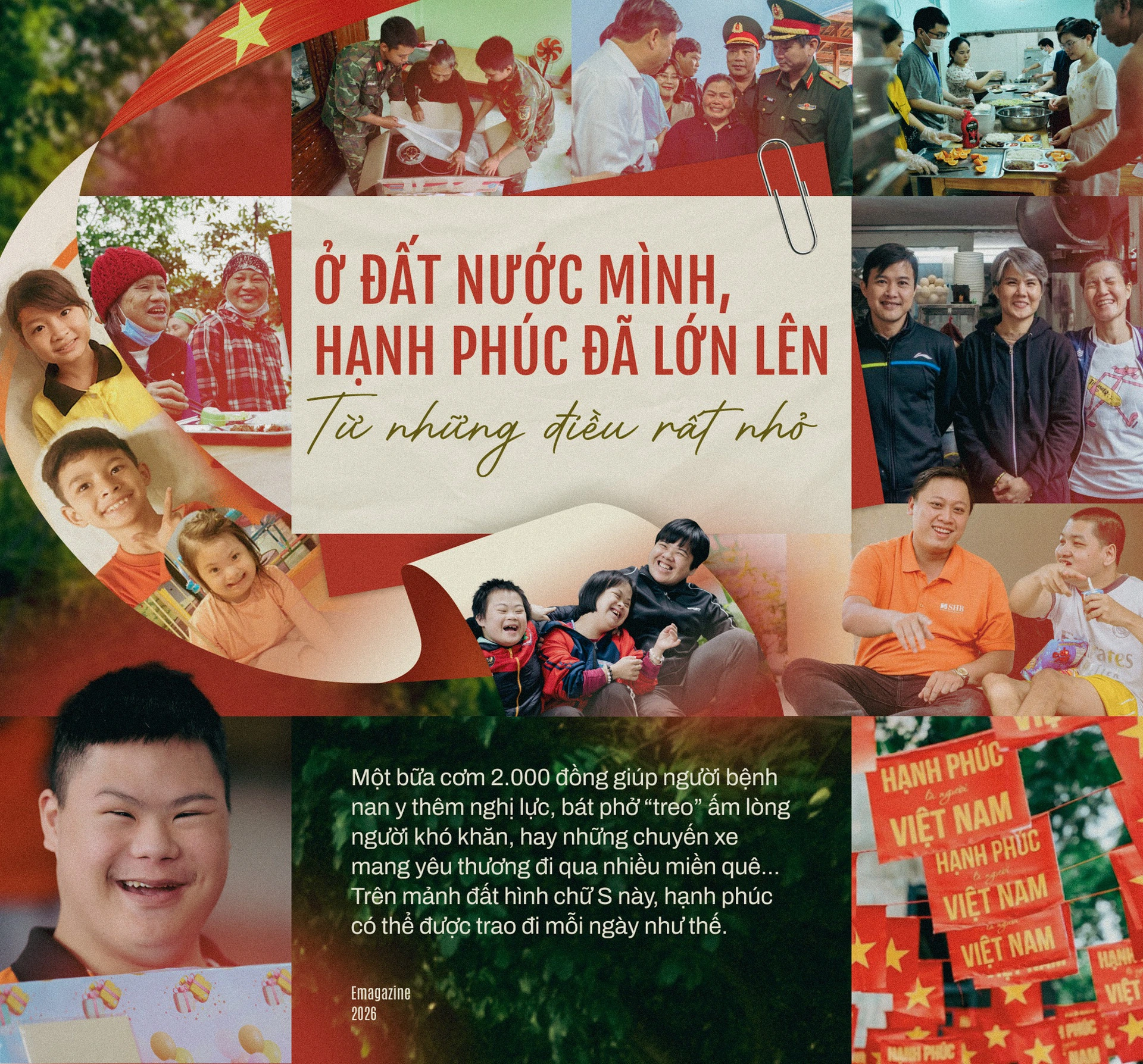 Ở đất nước mình, hạnh phúc đã lớn lên từ những điều rất nhỏ