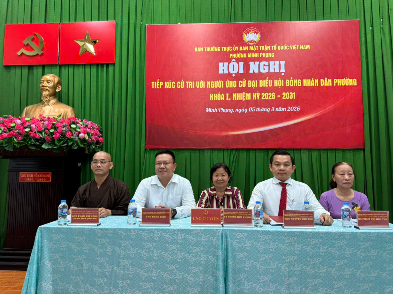 TPHCM Hội nghị tiếp xúc cử tri trước bầu cử HĐND phường Minh Phụng khoá I, nhiệm kỳ 2026-2031