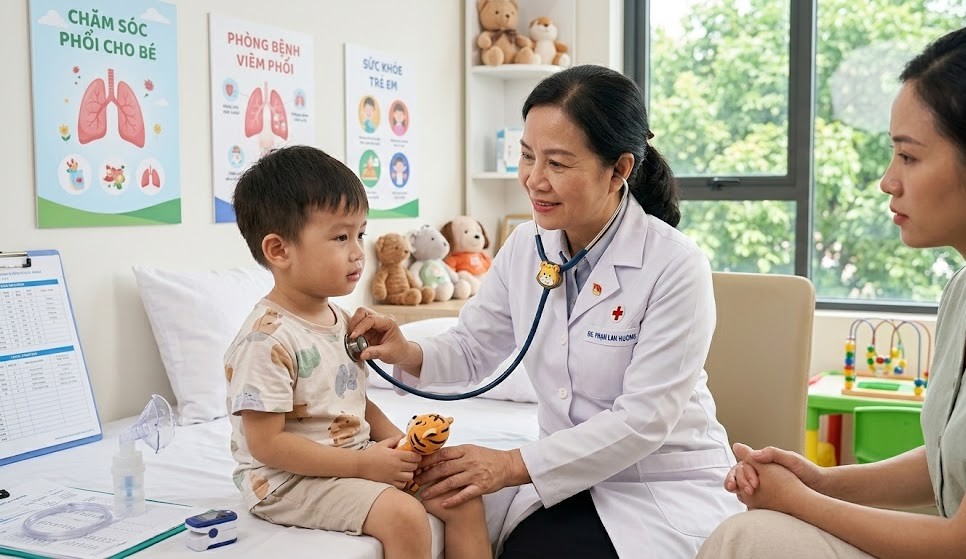 Viêm phổi ở trẻ em Phát hiện sớm và dùng thuốc đúng cách