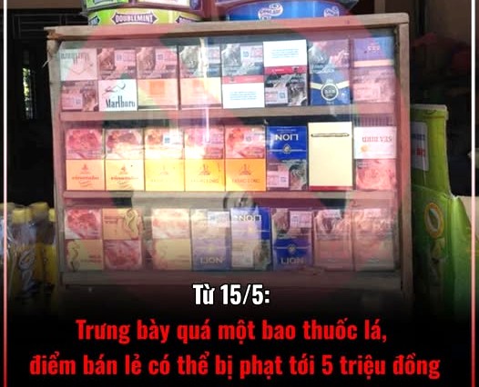 Từ 15 5 2026, hành vi tiếp thị thuốc lá trực tiếp tới người tiêu dùng có thể bị phạt đến 30 triệu đồng