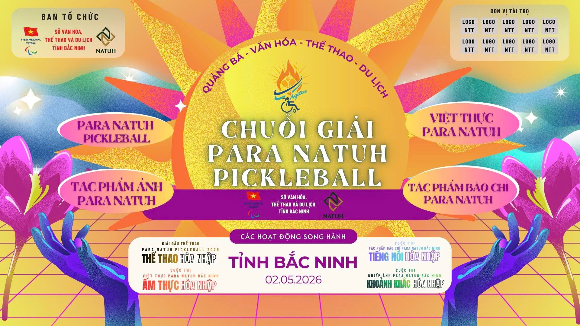 Para Natuh Pickleball Bắc Ninh 2026 Thể thao là cầu nối cho xã hội hòa nhập, tôn trọng giá trị con người