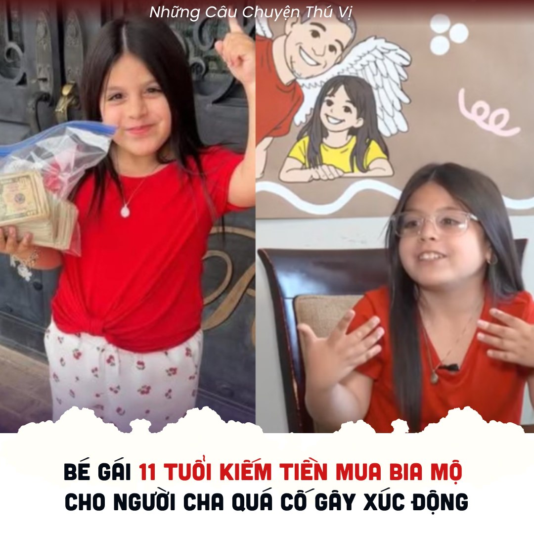 Bé gái 11 tuổi kiếm tiền mua bia mộ cho người cha quá cố gây xúc động
