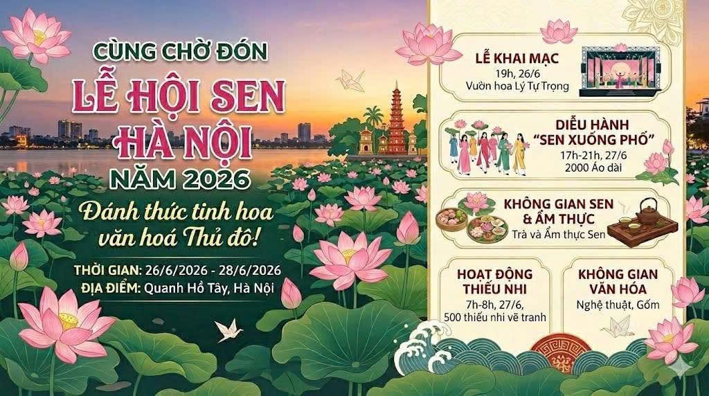 Lễ hội Sen Hà Nội năm 2026