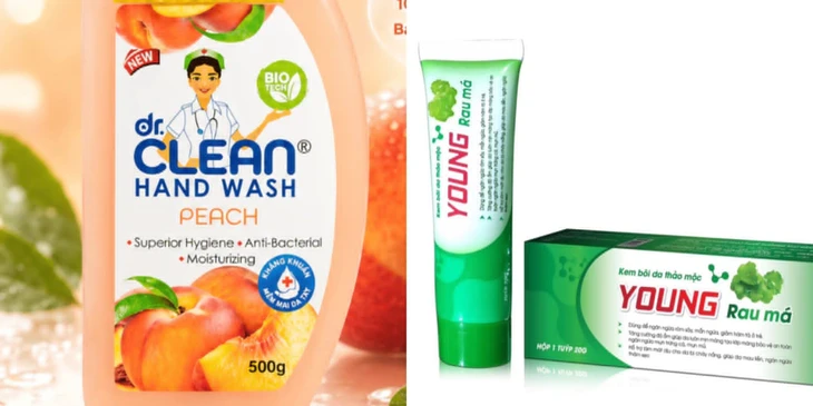 Thu hồi toàn quốc sữa rửa tay Dr Clean và kem bôi da Young Rau Má
