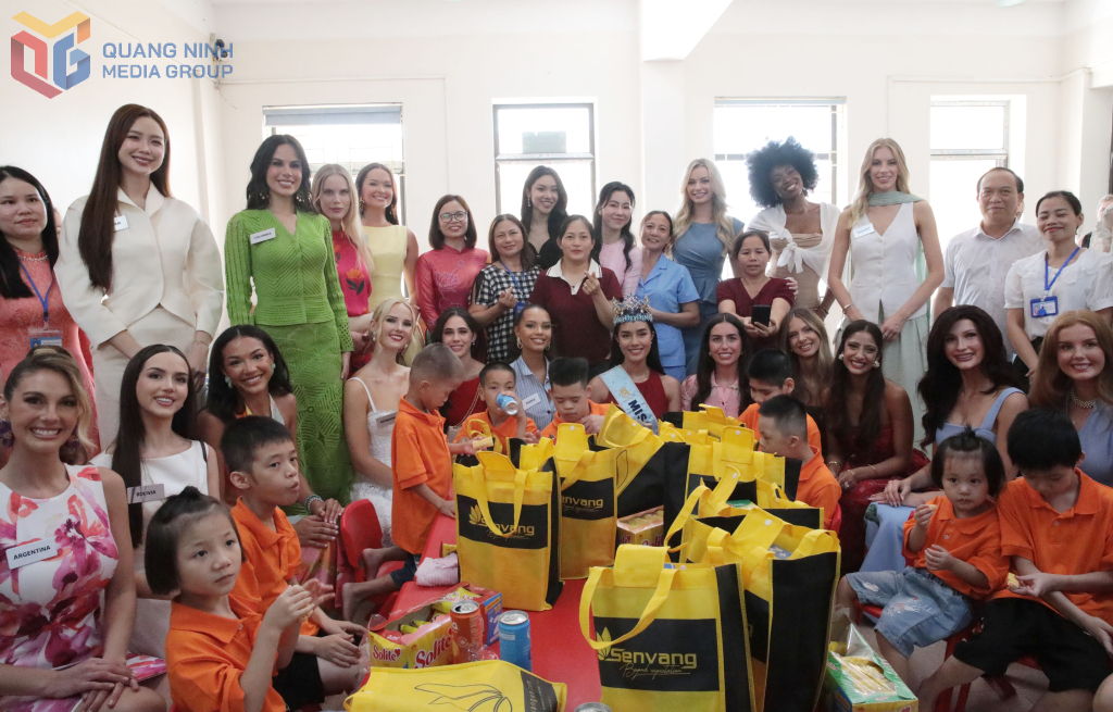 Miss World 2026 tặng quà tại Trung tâm Trợ giúp xã hội tỉnh Quảng Ninh