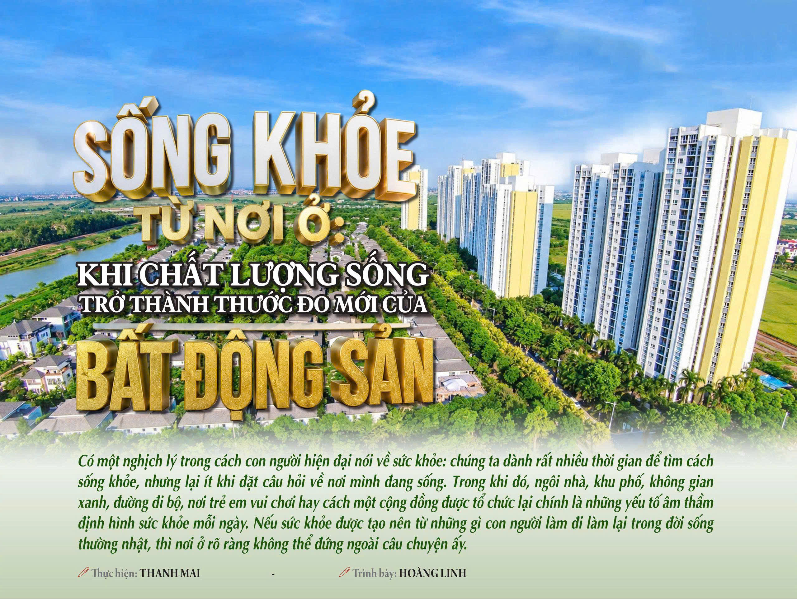 Sống khỏe từ nơi ở Khi chất lượng sống trở thành thước đo mới của Bất động sản