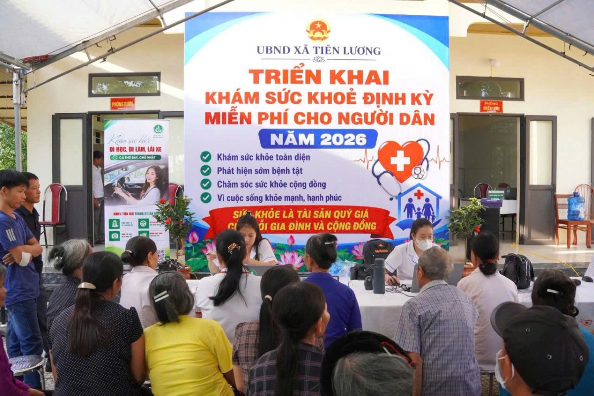 Xã Tiên Lương, Phú Thọ Đẩy mạnh khám sàng lọc sức khỏe miễn phí cho nhân dân, tích hợp BHYT trên VNeID