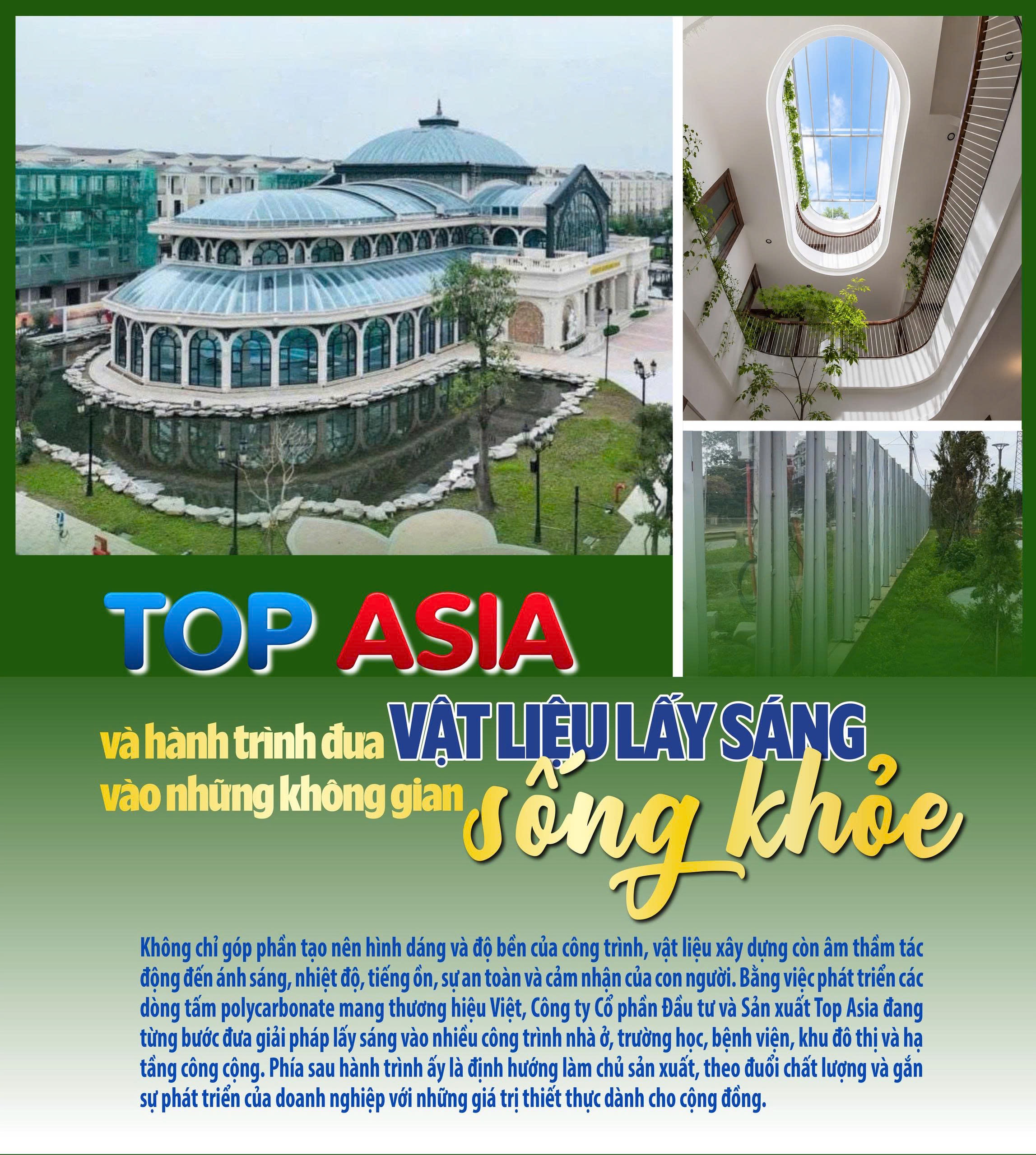 Top Asia và hành trình đưa vật liệu lấy sáng vào những không gian sống khoẻ