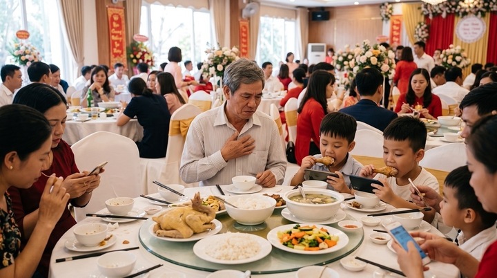 Phụ huynh bây giờ không còn dạy trẻ mời người lớn trước khi ăn nữa sao