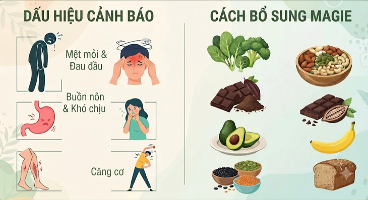 9 dấu hiệu cơ thể không nhận đủ magie, vậy bổ sung thế nào