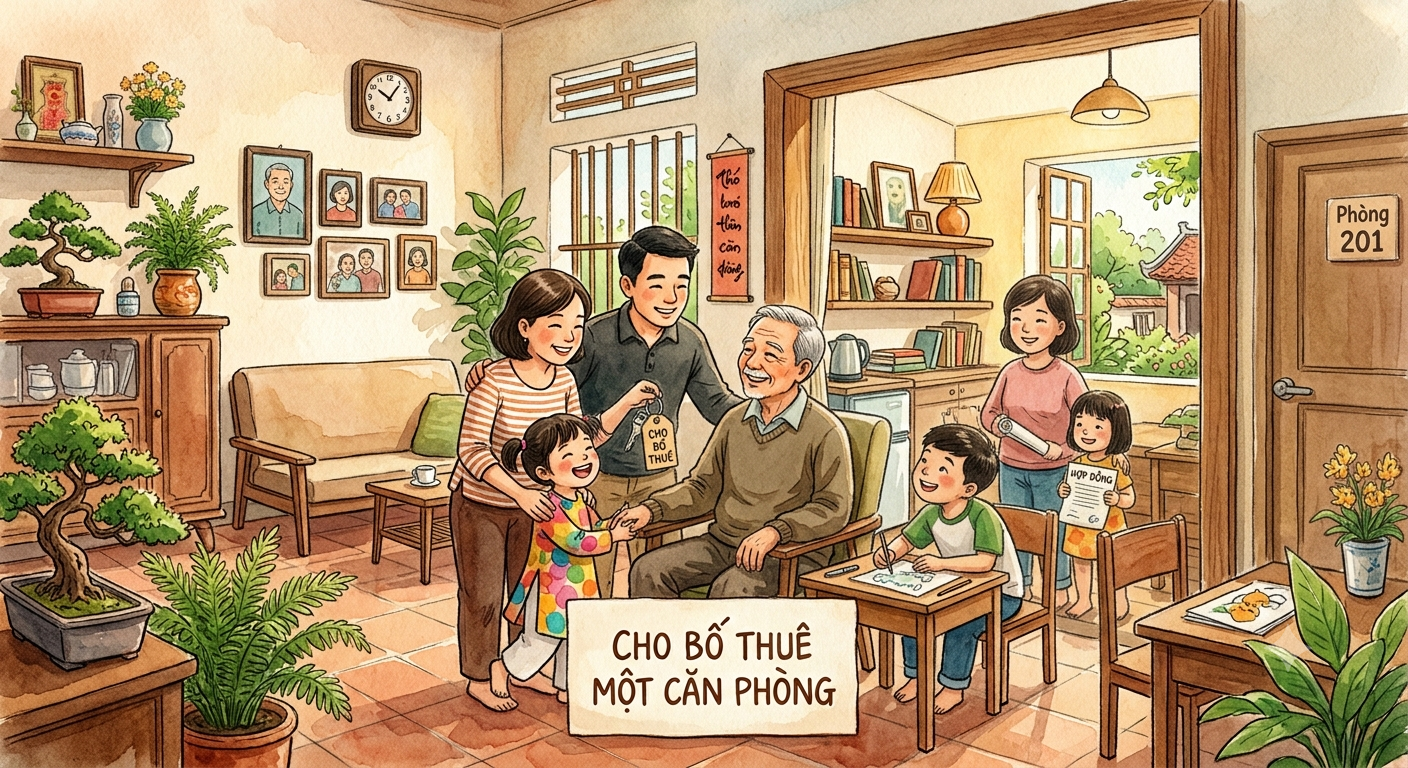 Cho bố thuê một căn phòng
