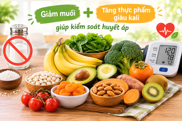 3 điều chỉnh chế độ ăn giúp kiểm soát huyết áp