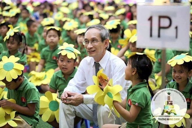 Thầy Nguyễn Xuân Khang - Chủ tịch Hội đồng Trường Marie Curie Ảnh: Marie Curie Hanoi School