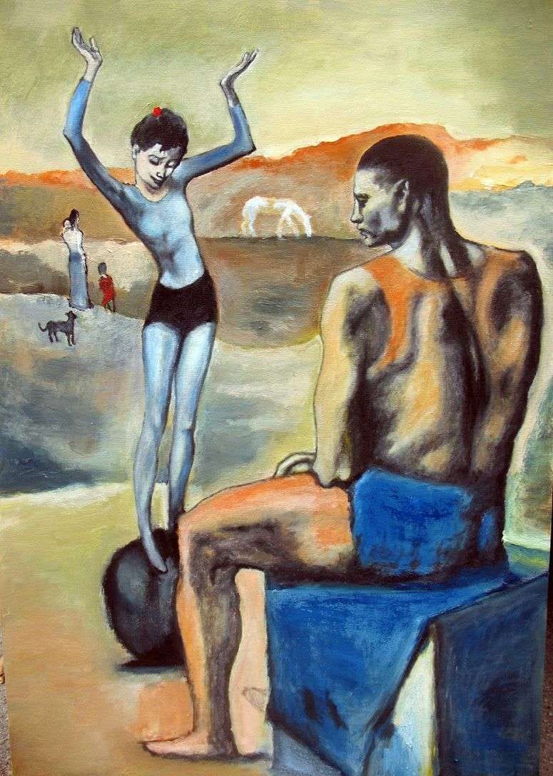 Cô bé múa trên quả cầu (Ảnh: Pablo Picasso).
