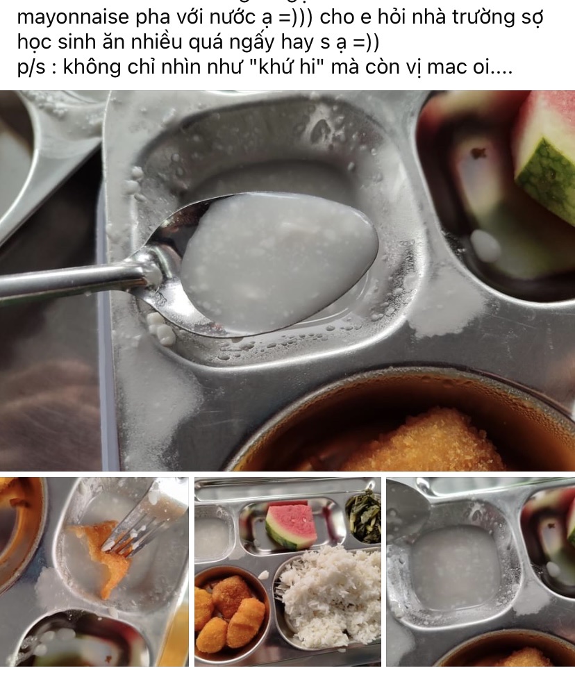 Học sinh phản ánh về bữa ăn bán trú của một trường THPT tại quận 4