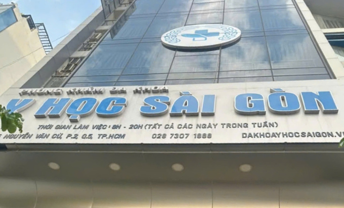 Phòng khám Y học Sài Gòn. Ảnh: Sở Y tế TP HCM.